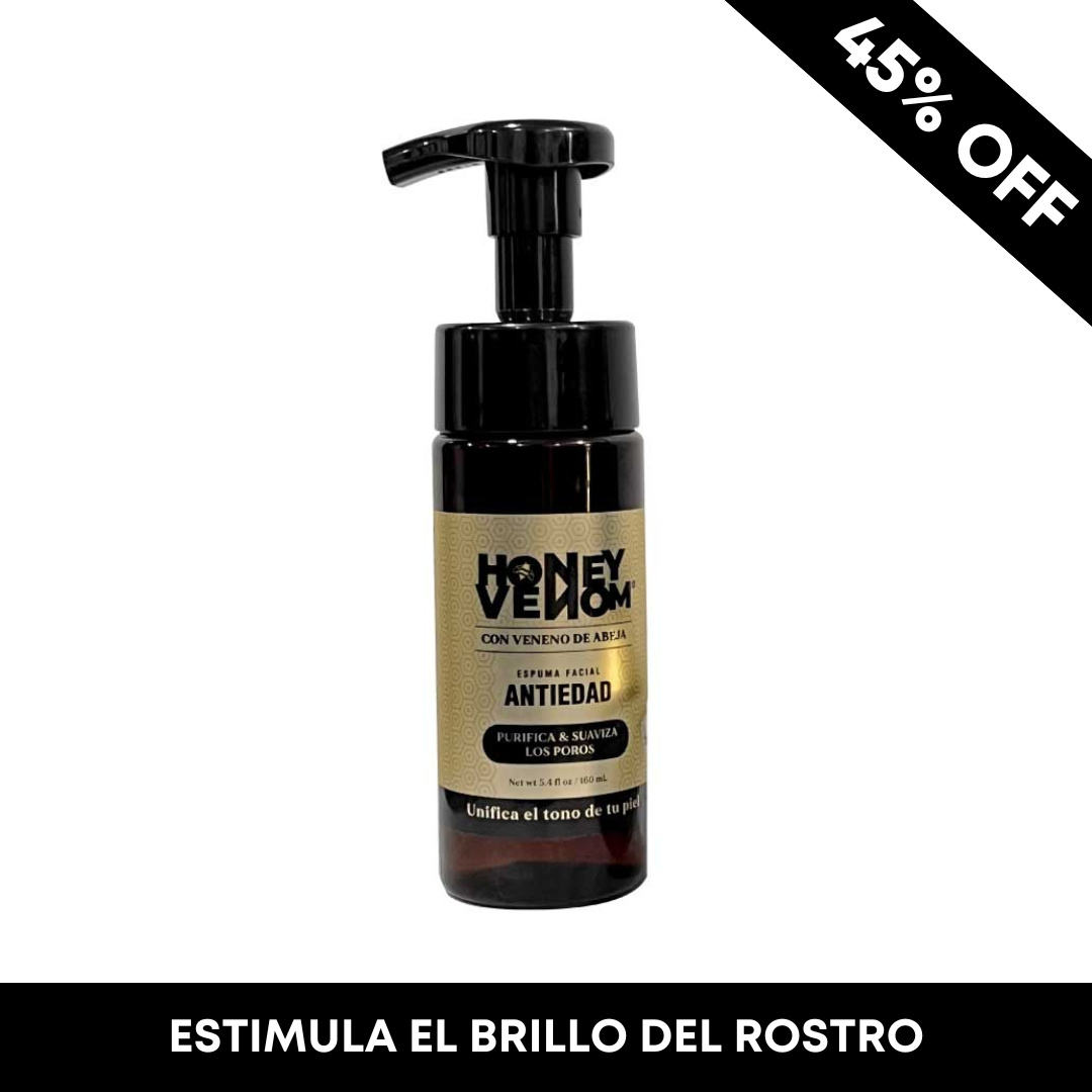 Espuma facial con veneno de abeja que reduce arrugas y líneas de expresión