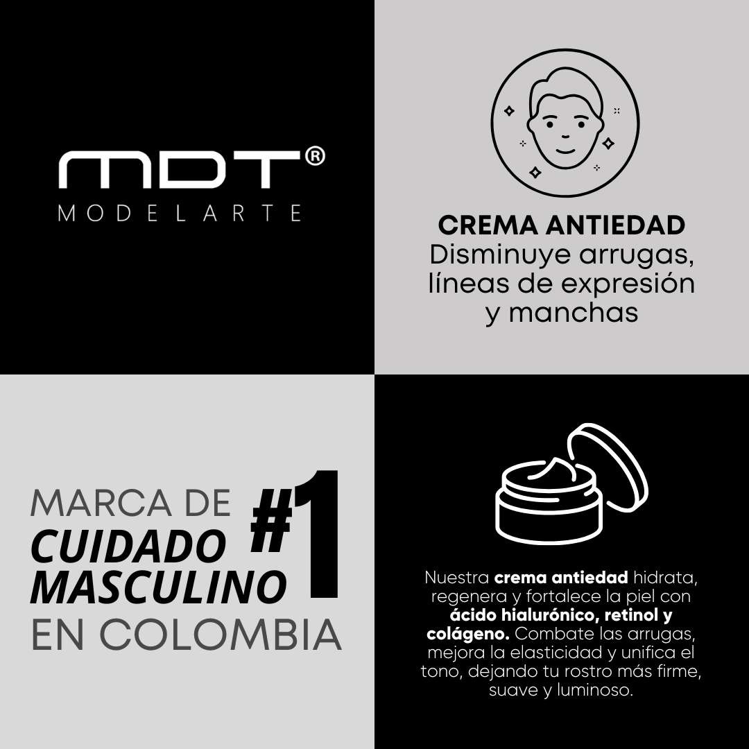 La marca #1 de cuidado masculino en Colombia. MDT Modelarte