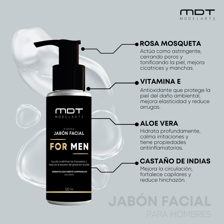 Limpiador facial o jabón facial para hombres para todo tipo de piel