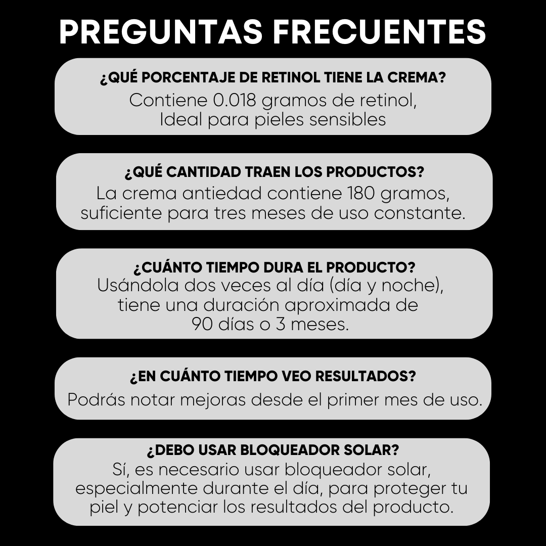 Preguntas Frecuentes Crema Antiedad