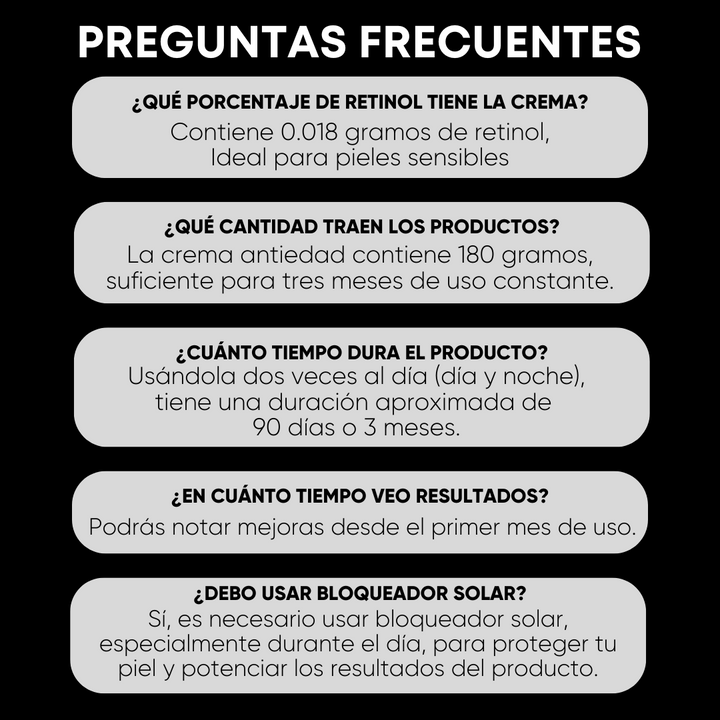 Preguntas Frecuentes Crema Antiedad